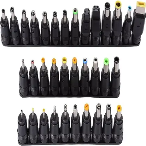 34PCS Universal 5.5mmx2.1mm DC AC Power Adapter Tips Connector Kits for Lenovo Thinkpad Laptop Power Supply Plug Jack Sets