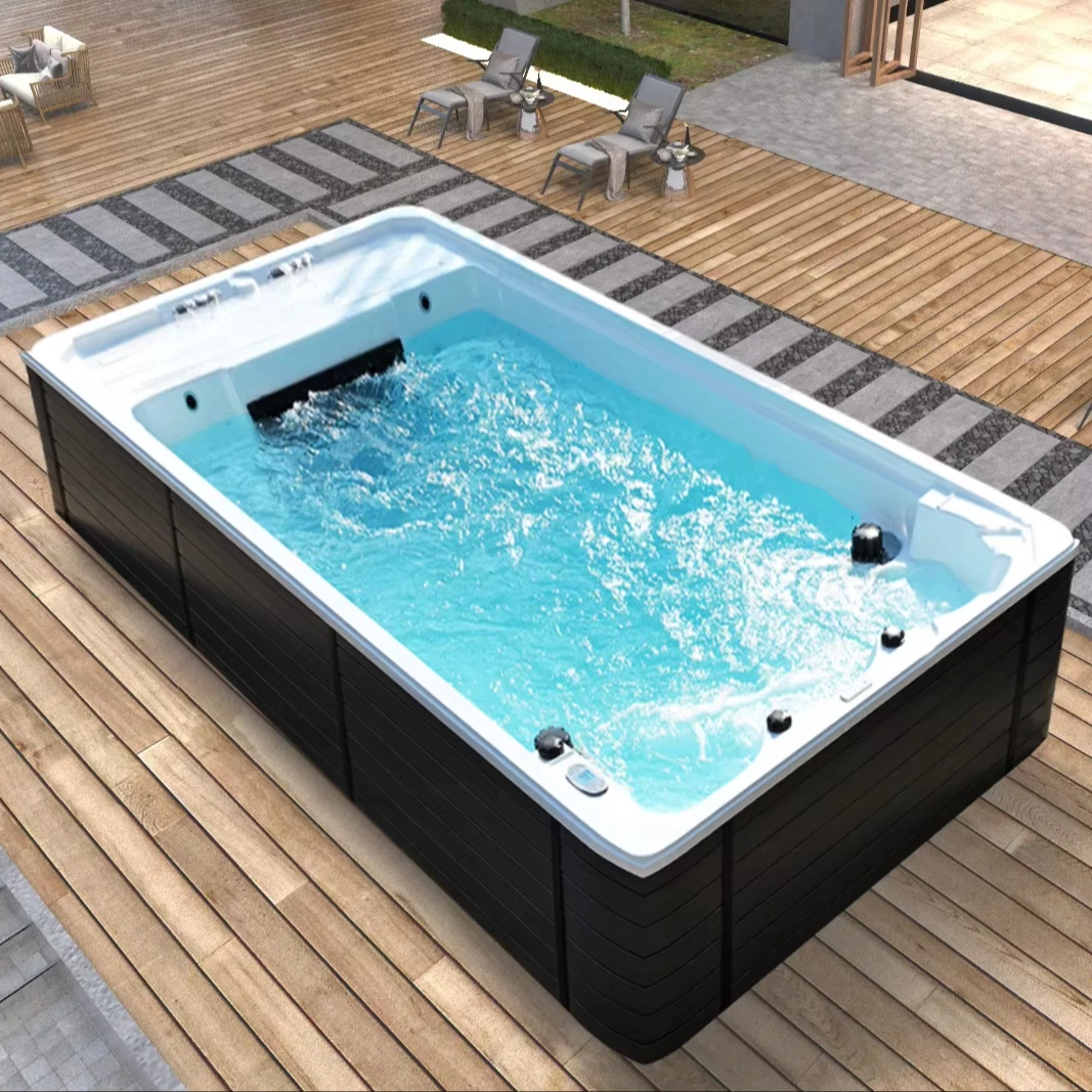 2025 BG-6605 High Quality Outdoor Surf Swim Spa Modern Design 16 Speed Swimming Machine Massage Area Balboa Wide Mouthed Pool