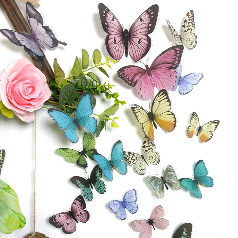 3D butterfly stickers, realistic butterfly wall decals, suitable for wall decoration, wedding decoration, store decoration