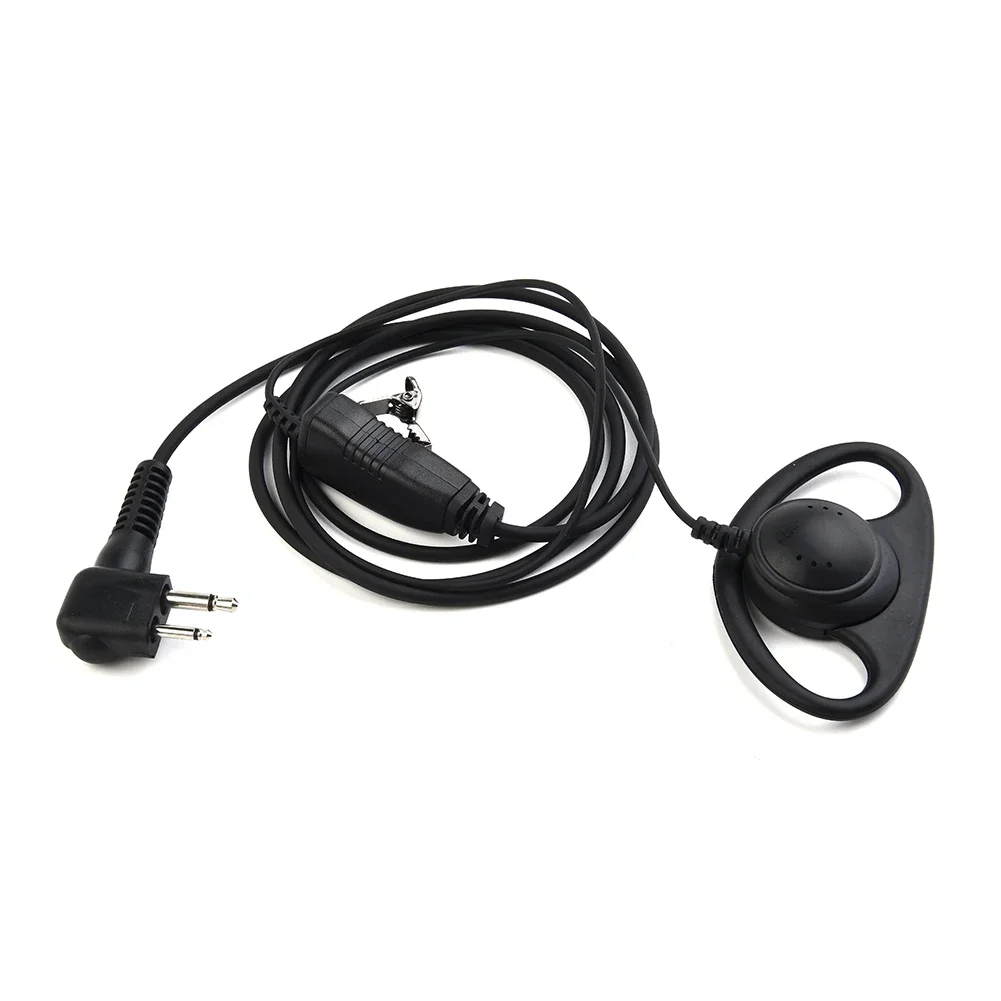 Earphone Earpiece Headset Mic For Radio Security 2-Pin Walkie Talkie Brand New And High Quality