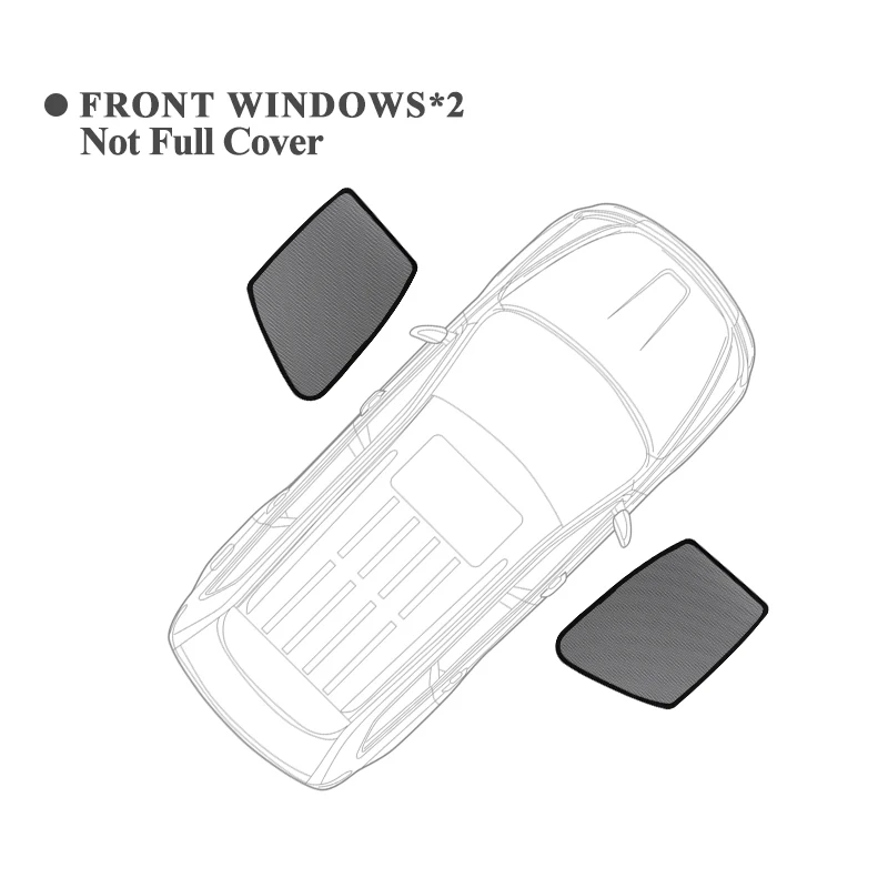 2PCS Front Windows