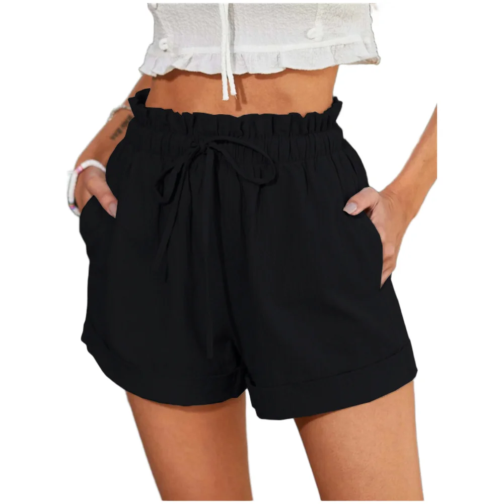 

Womens Summer Casual Elastic Waist Shorts Polyester Spandex Street Hipster Hot