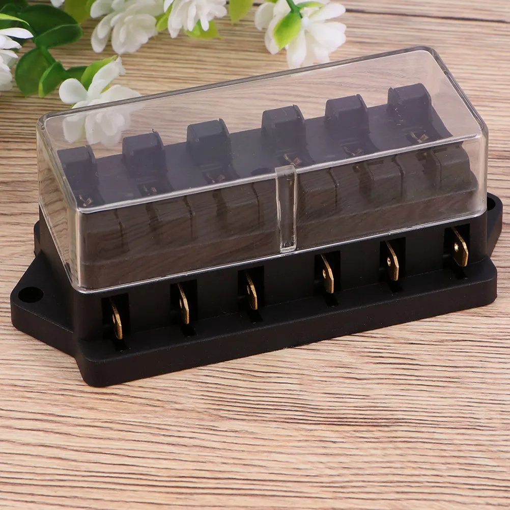 

Комплект из 2-х 6-позиционных держателей предохранителей для автомобилей, грузовиков, фургонов и морского транспорта, высоконадежные, с предварительно вырезанными монтажными отверстиями, черные