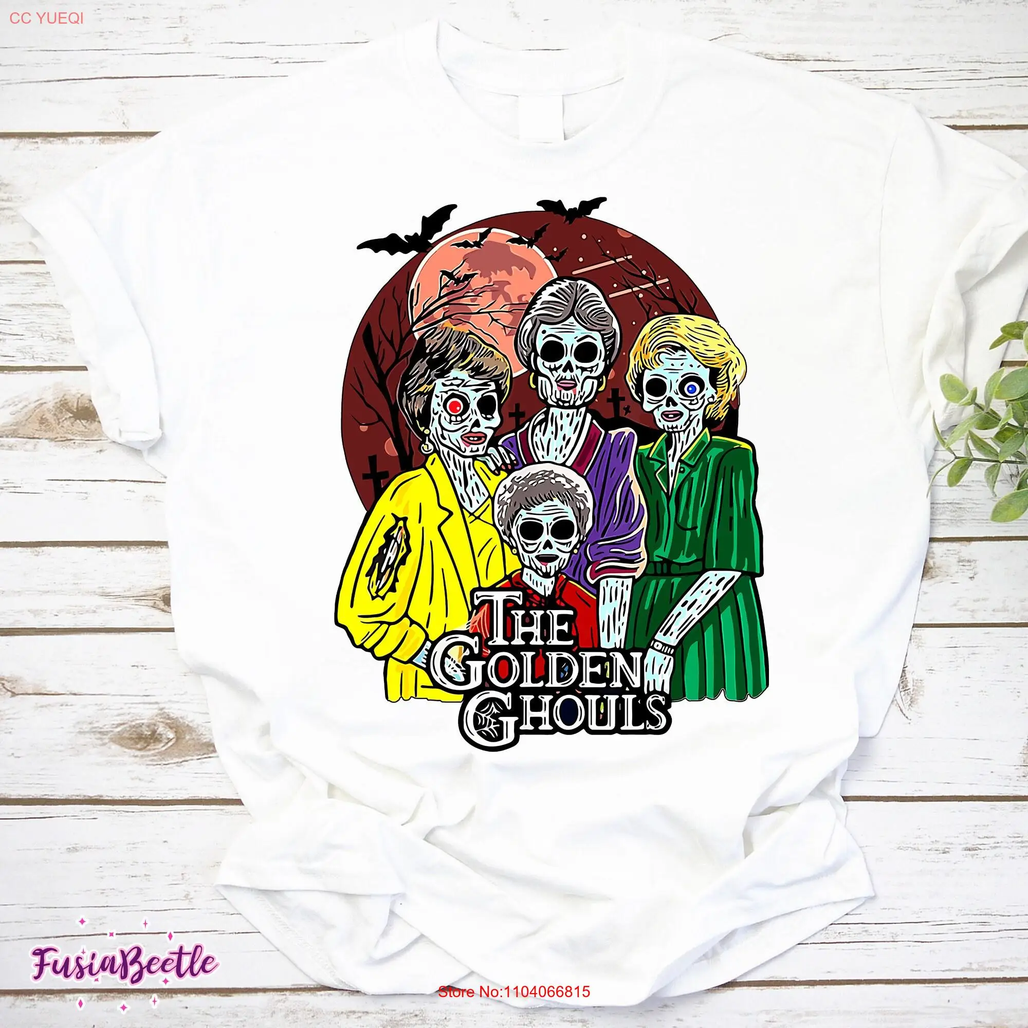 The Golden Ghouls Horror Girls Halloween Vintage T Shirt Scary long or short sleeves