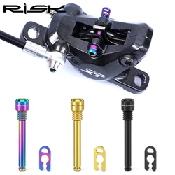 RISK 2 pcs M4x26mm Bicycle Brake Plug/Circlip Disc Brake Clamp Fixing Screw MTB Bike Titanium Alloy Plug