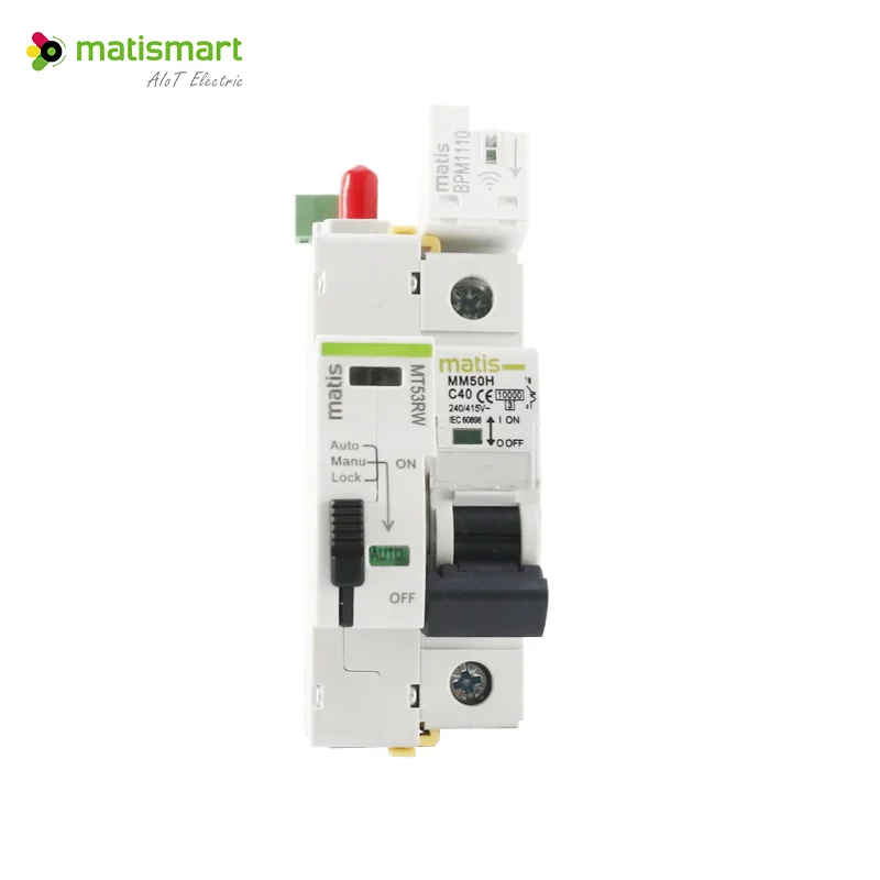 Matismart Tuya Wifi Smart Life Reclosing MCB with Energy Metering 1P 16A 25A 40A 63A