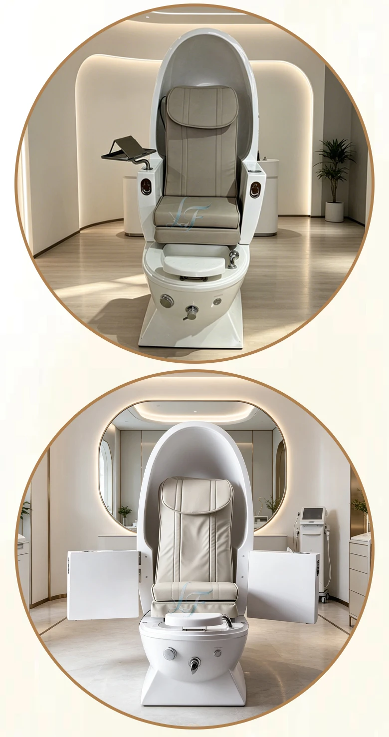 Elektrisches Massage-Pediküre-Fußbad mit Wassermassage und Umgebungslicht für Salon- und SPA-Schönheitsmöbel – Detail 9