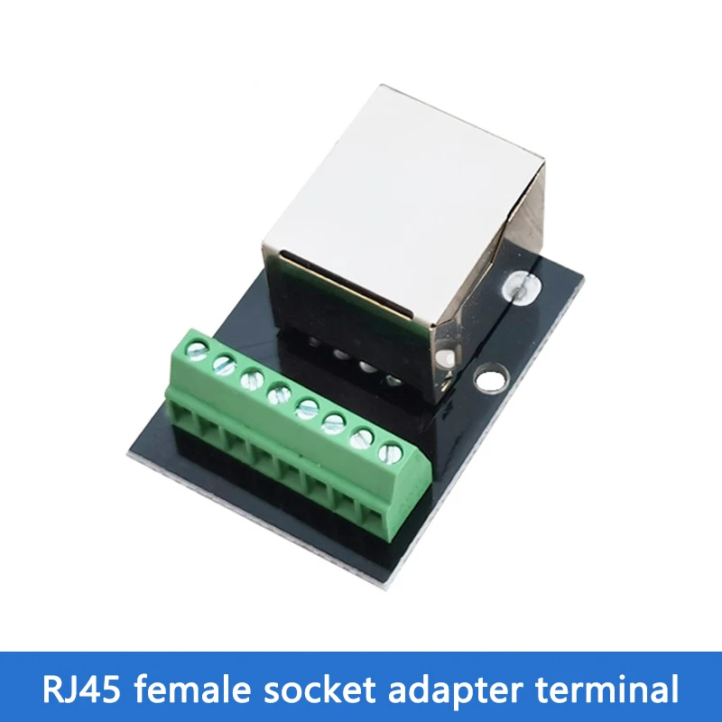 Black oil RJ45 Single female connector to 2.54 Pitch terminal RJ45 network adapter board Network adapter terminal