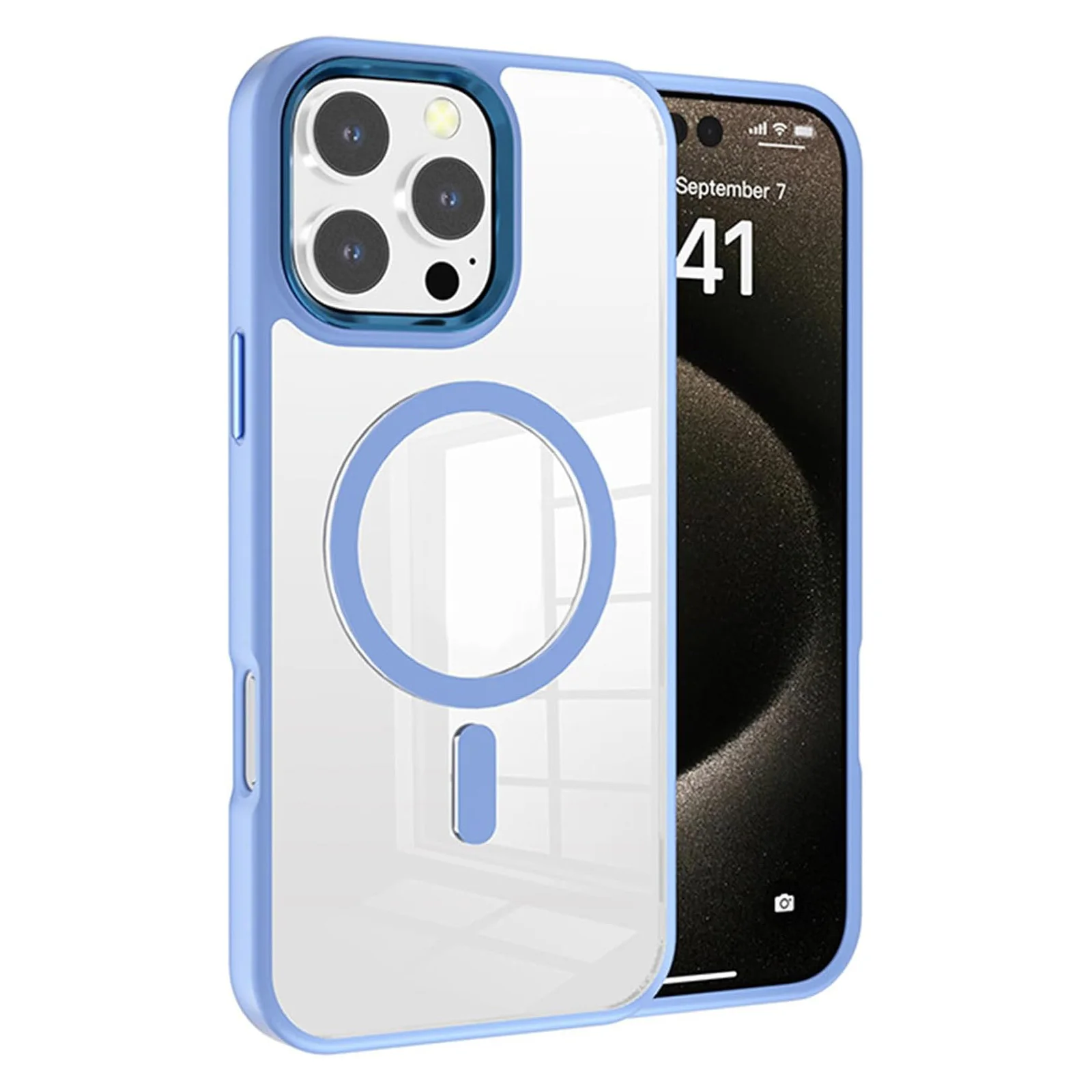 

Чехол для iPhone 16 Pro Max/16 Pro/16 Plus/16, не желтеющий чехол для телефона, защита экрана и камеры, прозрачный магнитный противоударный чехол