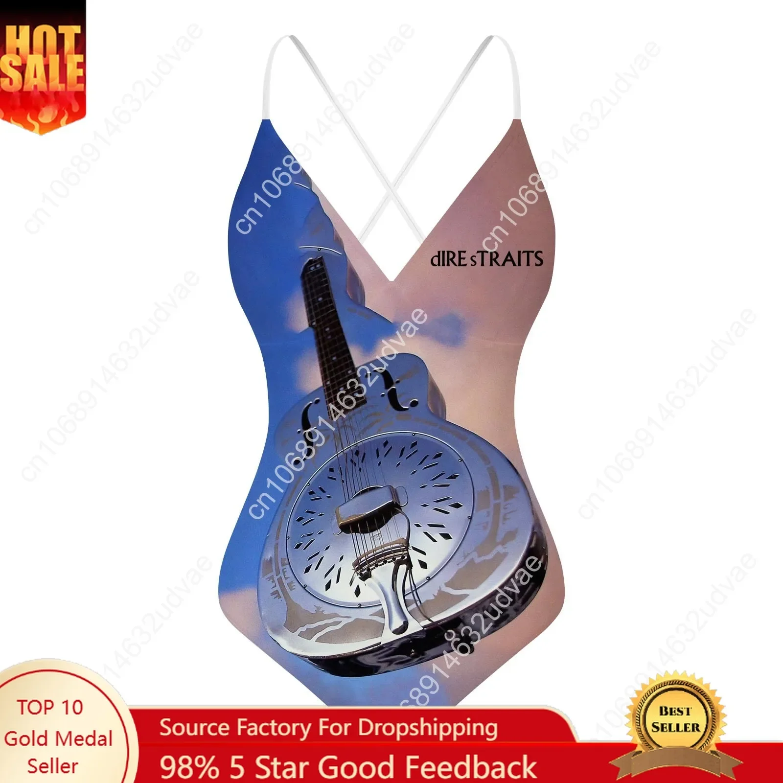 

Женский купальник с V-образным вырезом и открытой спиной Dire Straits, персонализированное бикини для вечеринок у бассейна, пляжная одежда на заказ