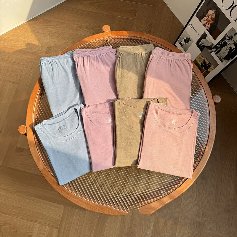 2025 Women's Casual New Short Sleeved Pajamas Home Pajamas Modal Thin Edition Can Be Worn Outside Summer Home Clothes