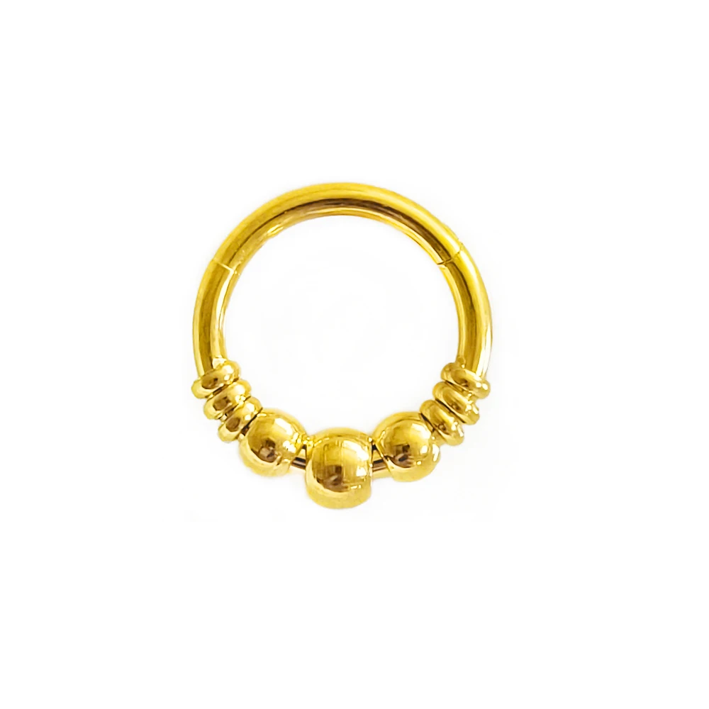 Flower Shape Nose Ring Septum Clicker Helix Piercing Ear Cartilage Daith Hoop Body  Piercing For Women Men 316L Surgical Steel