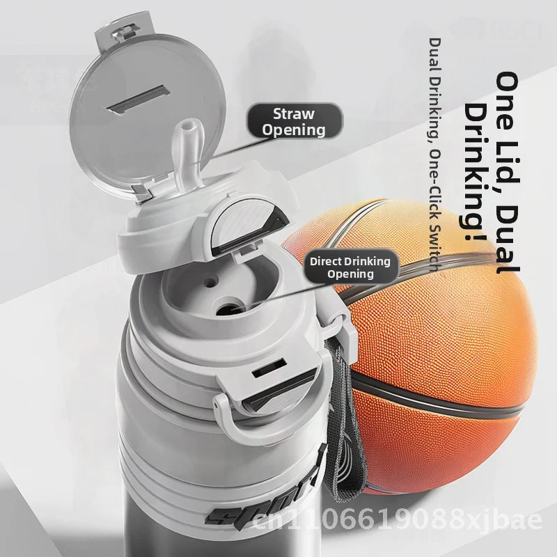 

Damai 316 Stainless Steel Thermos Cup Large Capacity Double-Wall Insulated Sports Water Bottle with Straw Portable for Outdoor