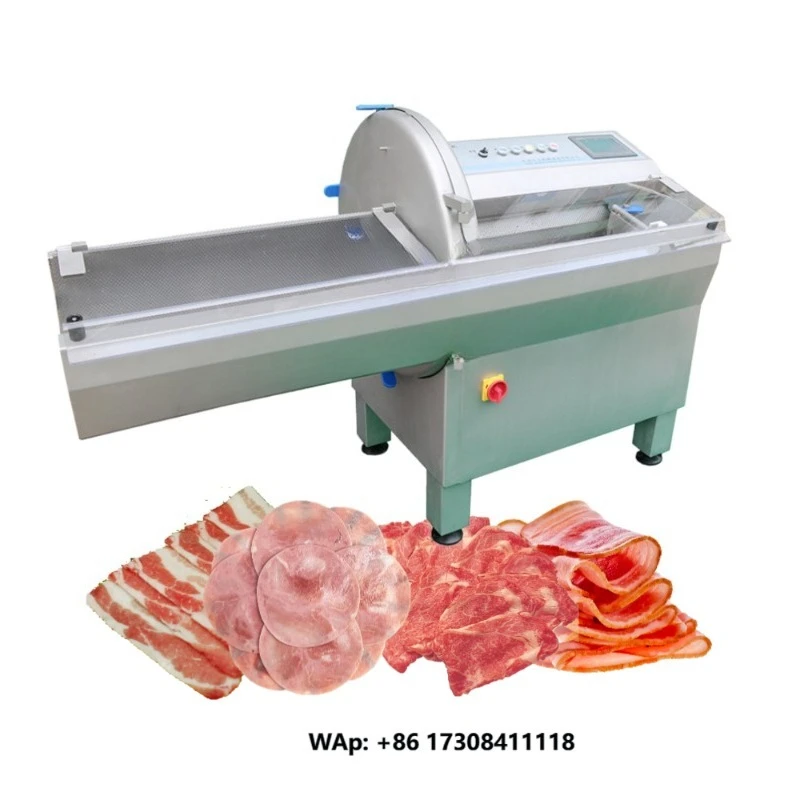 Automatic Commercial Ham Sausage Fresh Meat Slice Steak Beef Jerky Cheese Pork Chop Ribs Mutton Cutting Slicing Machine for Meat