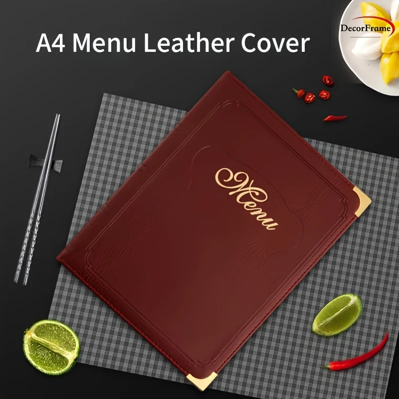 PVC loose leaf menu restaurant price list Hotel, restaurant, bar, coffee shop price ordering folder. 7 pages (14 sides)