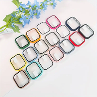 For Apple Watch case 46mm 44mm 40mm 45mm 41mm 42mm 38mm Screen Protector Glass+Cover iwatch series 10 9 8 7 6 5 3 SE Accessories