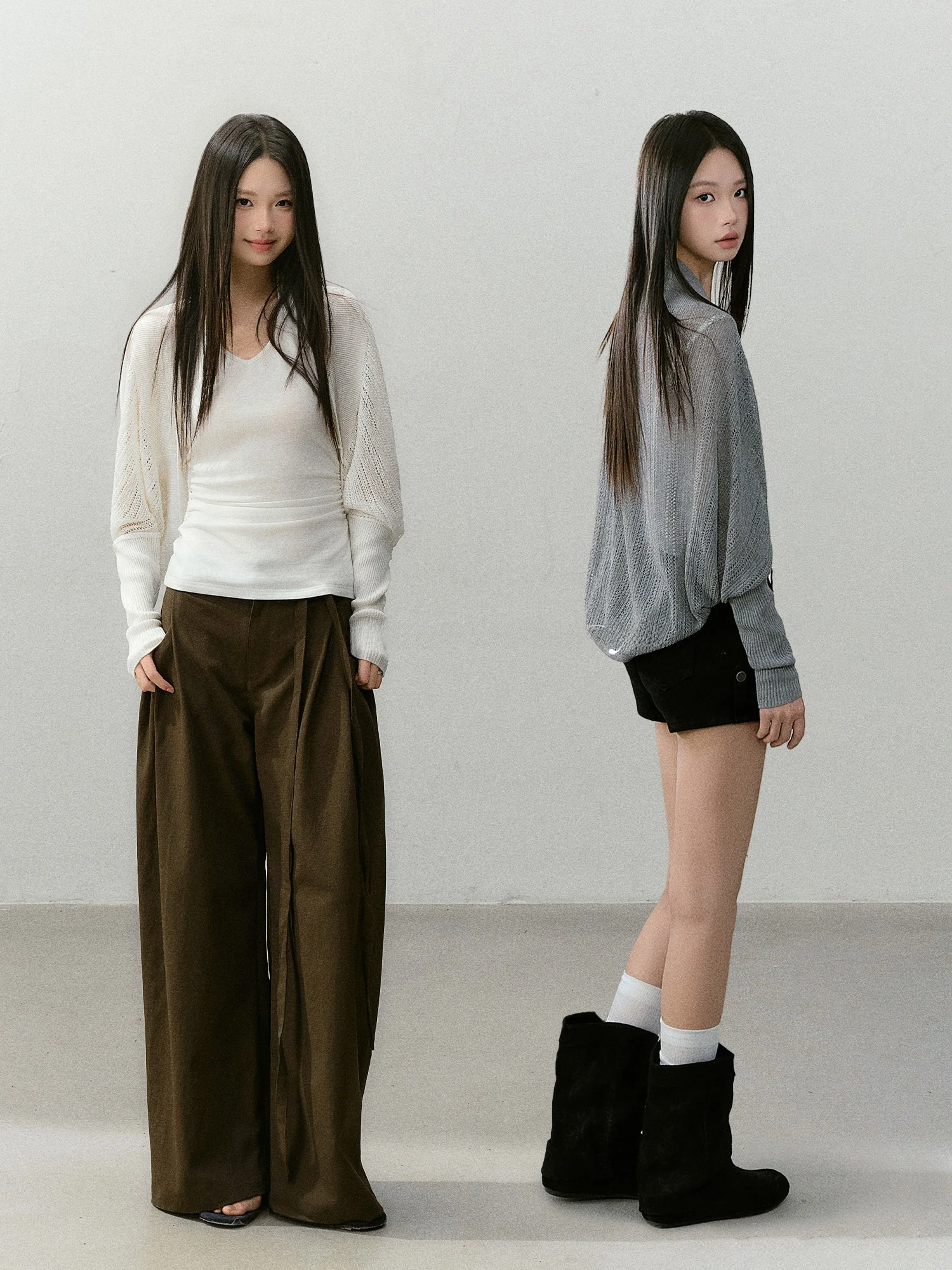 

Cloud Thread Lightweight Cardigan Linen Lazy Sun Protection Knitted Batwing Sleeve Hollow out Short Outerwear