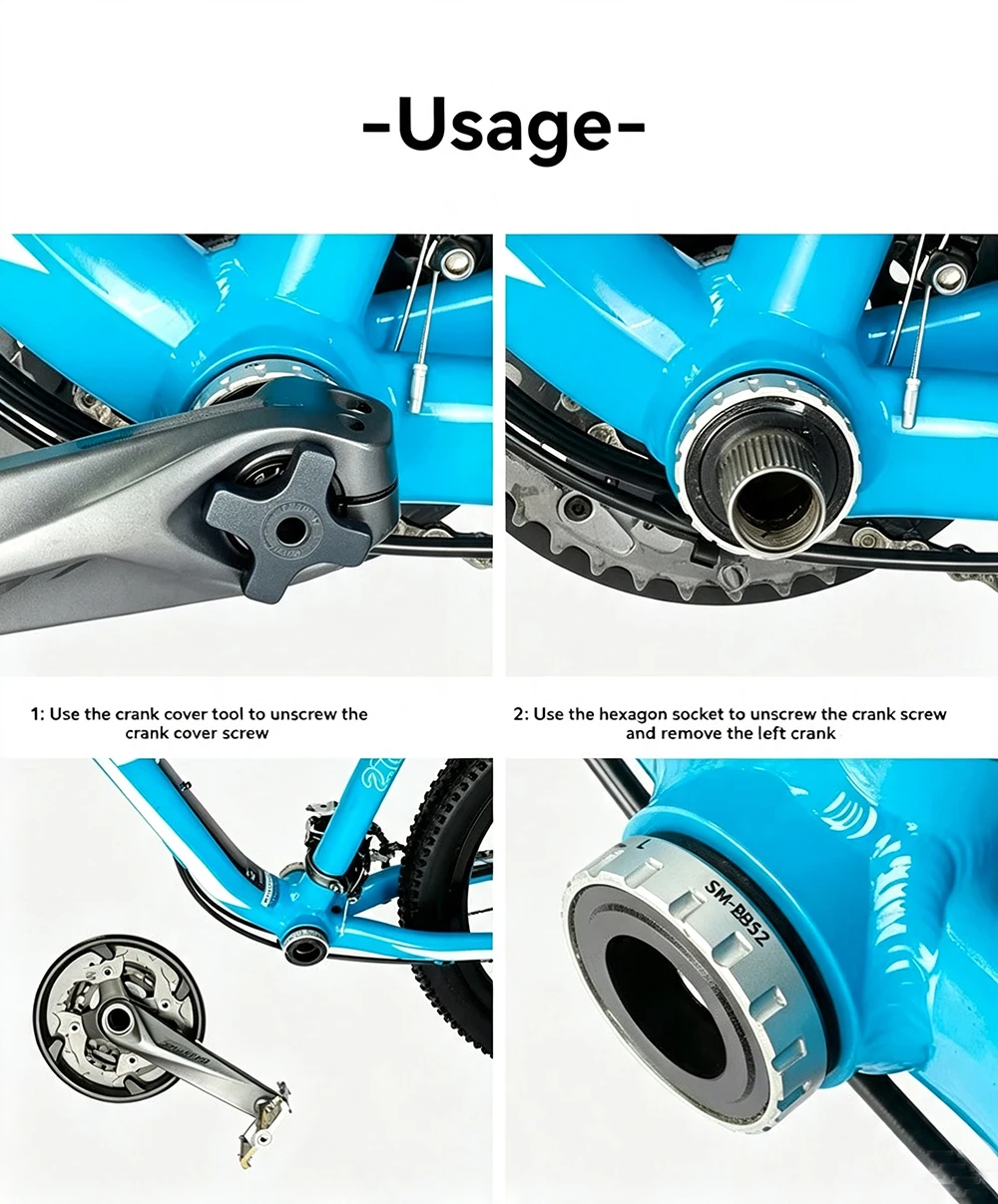 TOOPRE Fahrrad-Innenlagerwerkzeug DUB BBR60 MT800 BB TL-fc24 FC25 zum Entfernen des Sicherungsringes BB93 MTB Mega BSA30 BB386 zum Einsetzen des Innenlagers – Detail 11