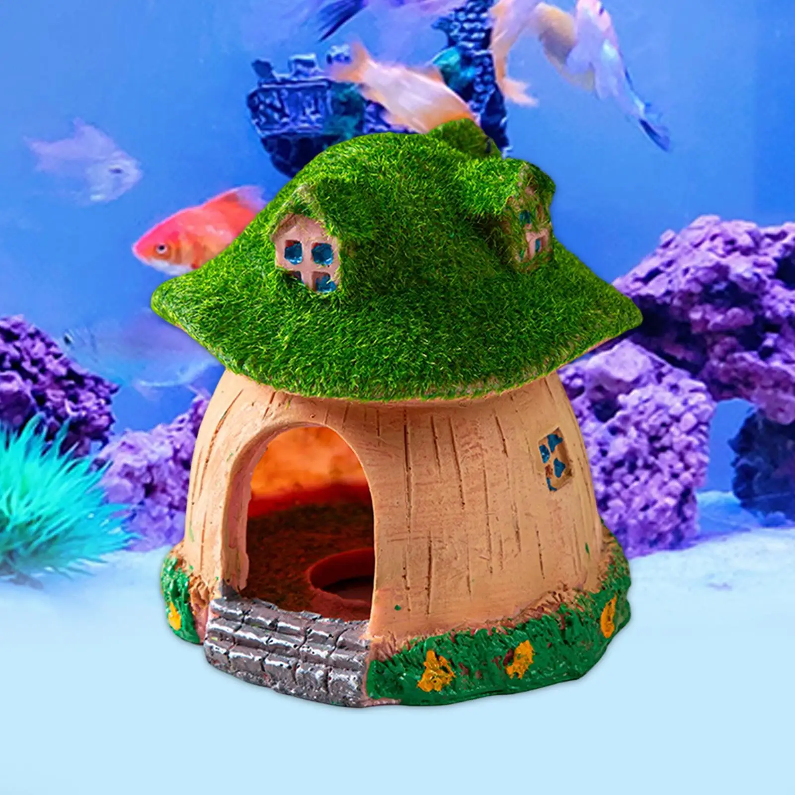 Cueva de resina resistente para acuarios – Decoración natural peceras - imagen 2