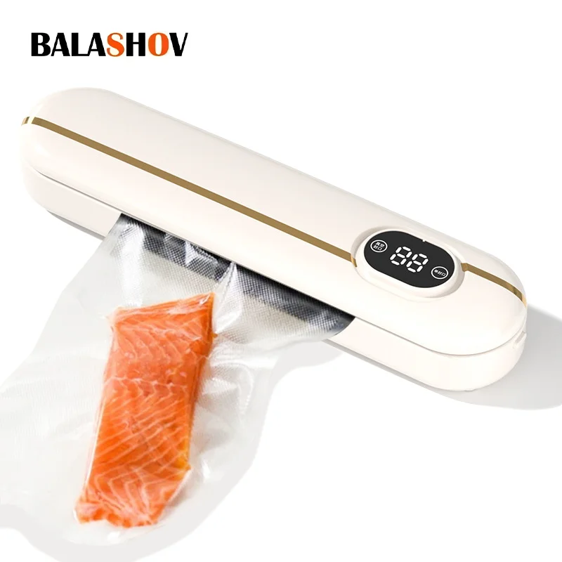 Electric Vacuum Sealer Packaging Machine for Home Kitchen Including 10pcs Food Saver Bags Automatic Vacuum Food Sealing EU/US