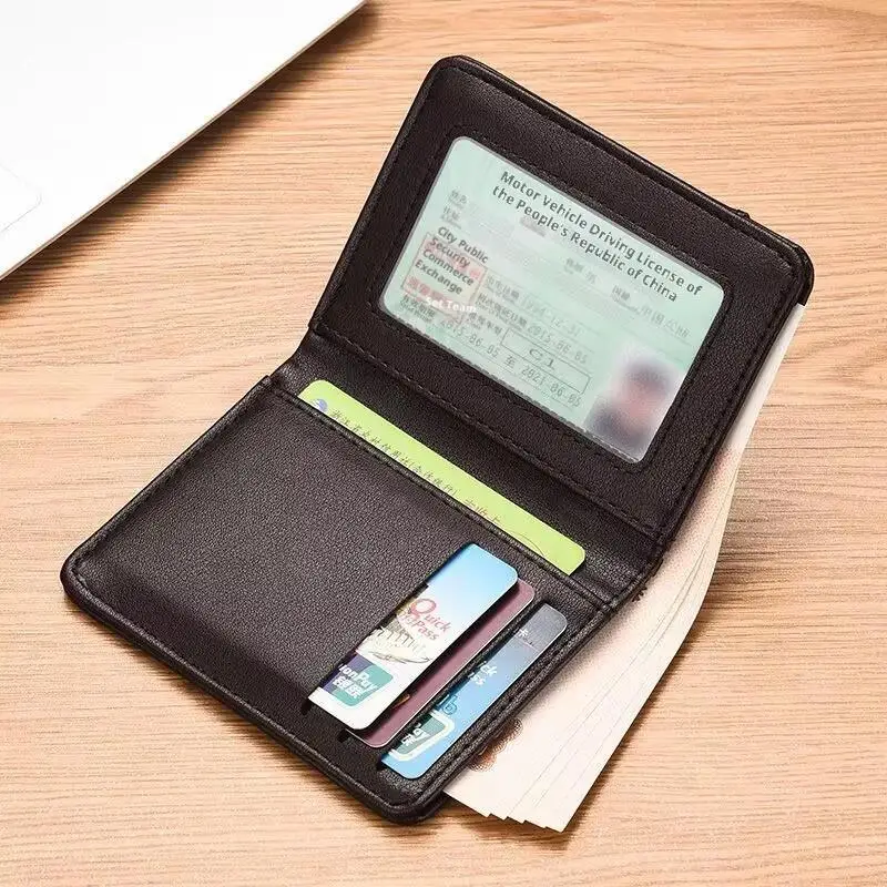 S 1Pc New Super Slim Soft Wallet PU Leather Mini Credit Card Wallet Purse Card Holders Men Wallet Thin Small Short Skin Wallets
