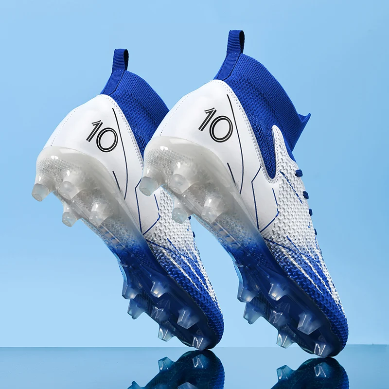 Men Soccer Shoes Long Spikes Soccer Cleats Indoor Sports Shoes Professional Football Boots Drop Shipping Unisex Breathable Soft