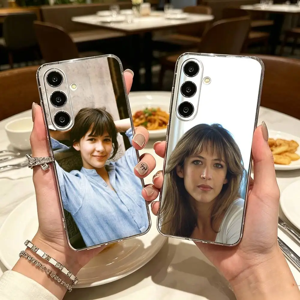 Beauty  S-Sophie Marceau Clear Hard Phone Case For Samsung A71, A70, A52, A51, A40, A30,Transparent Cover