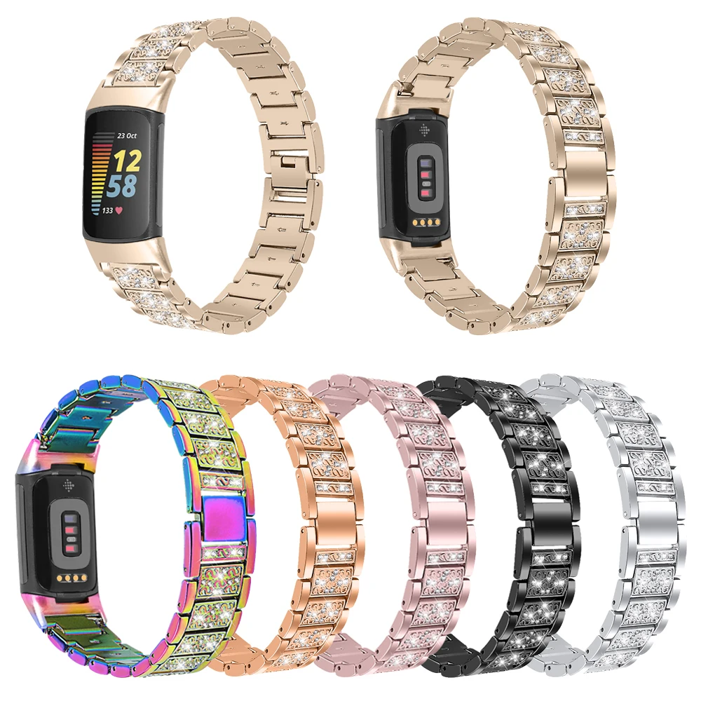 pulseira-de-aco-inoxidavel-brilhante-para-fitbit-charge-5-6-acessorios-para-relogio-inteligente-substituicao-para-pulseira-fitbit-charge-3-4