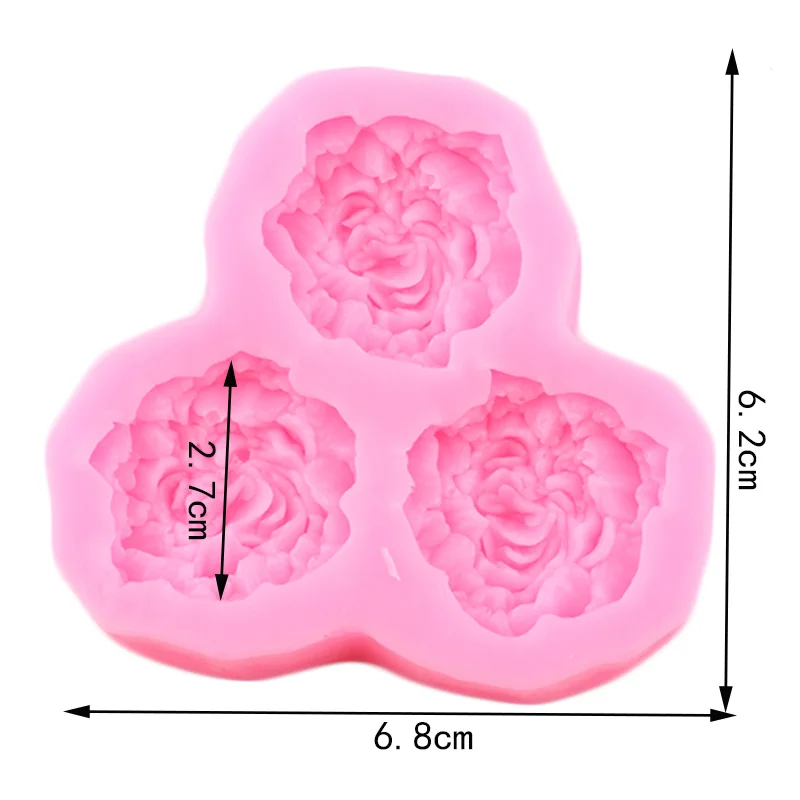 3D Peony Flower Chocolate Silicone Mold DIY Wedding Cupcake Topper Fondant Molds Cake Decorating Tools Candy Clay Resin Moulds