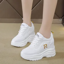 New Mesh Breathable Small White Shoes Fashion Casual Sports Thick Soles Increase Women'S Shoes