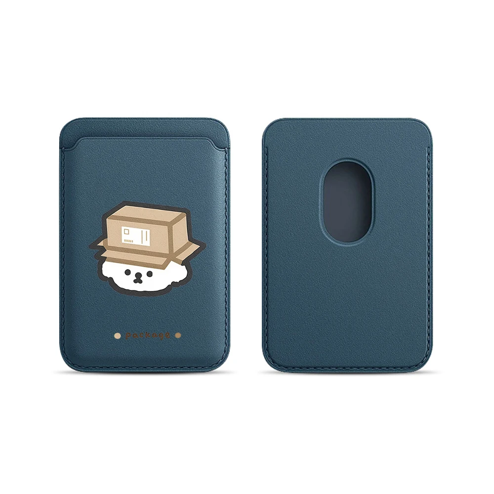 Puppy Leder-Kartenetui Handyhülle Kartenhalter für Magnetische Hülle Geeignet für alle iPhone Magsafe Karten-Handy-Rückseiten-Taschen – Detail 7