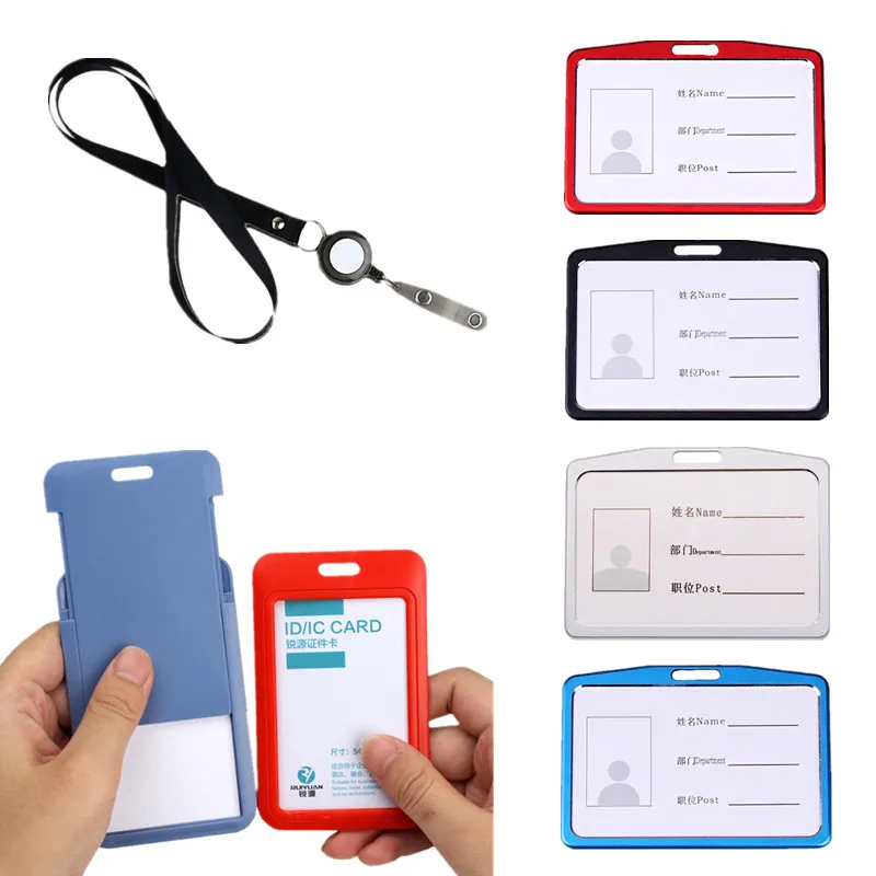 

Выдвижной шнурок с именем персонала, ярлык с идентификацией, нагрудный карман, чехол для рабочей карты, чехол на шею, ремешок, зажим, катушка, ремешок, бейдж, рукав