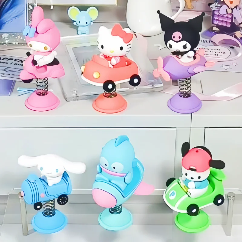 

Anime Figures Car Decoration My Melody Swing Freely Series Collectible Toy - Hangyodon Cinnamoroll Kuromi Pochacco Gift