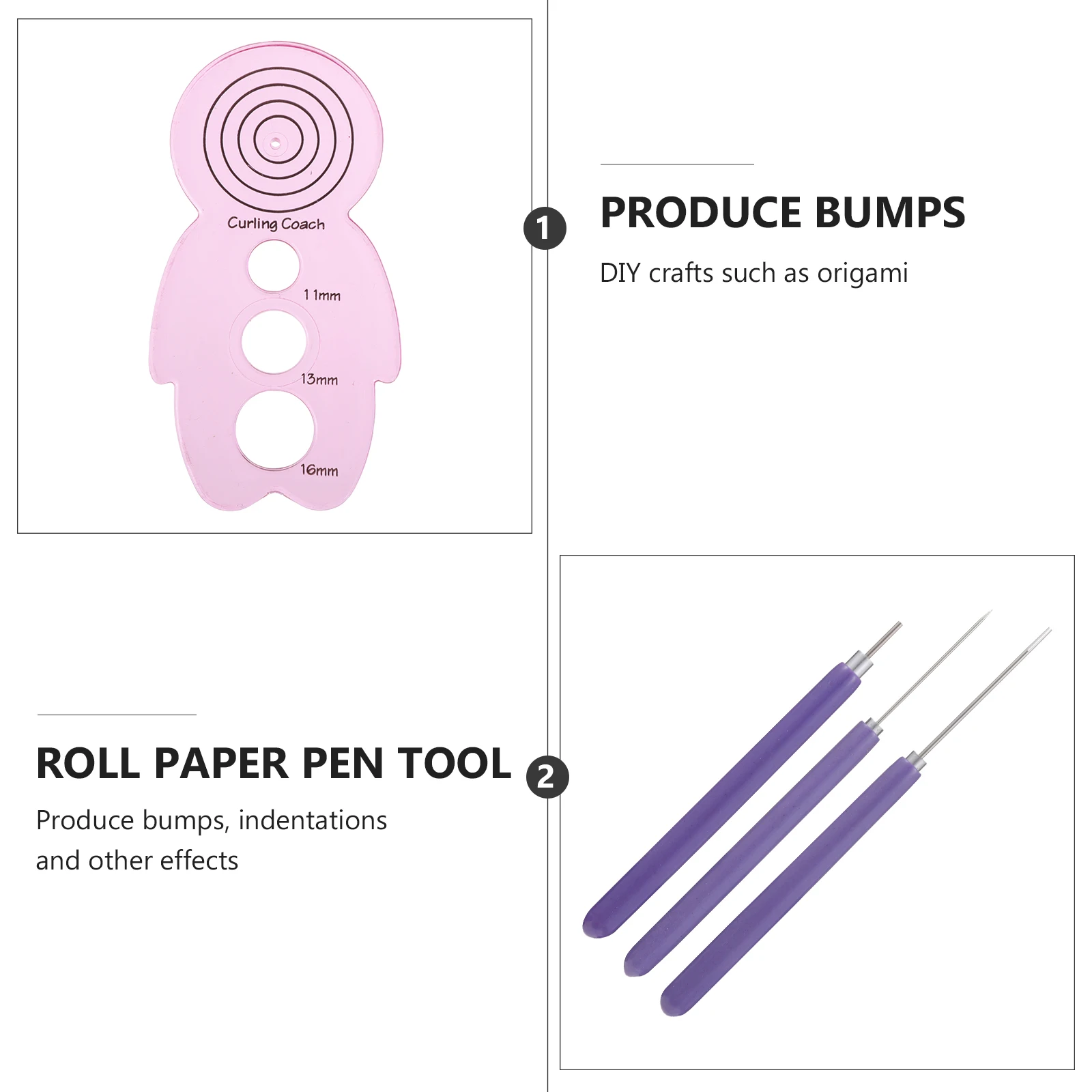 

4pcs Paper Quilling Kit Stainless Steel Plastic Craft Tool for DIY Handwork Greeting Cards Holiday Decoration Easy Curling Pens