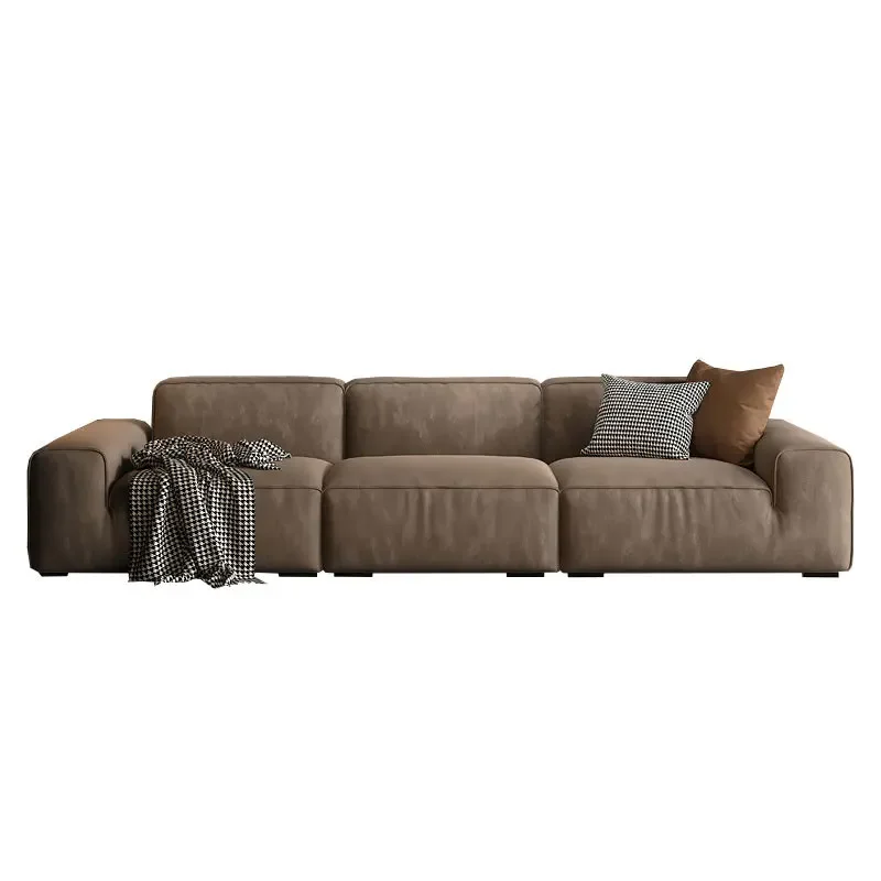 

Xiatu fabric , Italian minimalist square , straight row tofu sofa