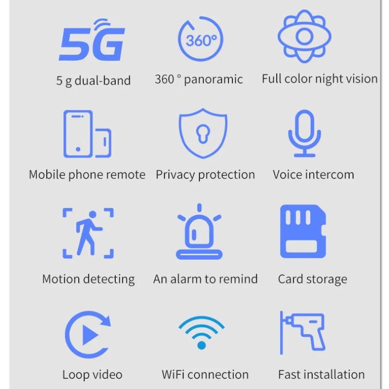 自動追跡ビデオ監視カメラ,モーション検出,パノラマカメラ,赤外線暗視,Wi-Fi, IPカメラ,PTZ