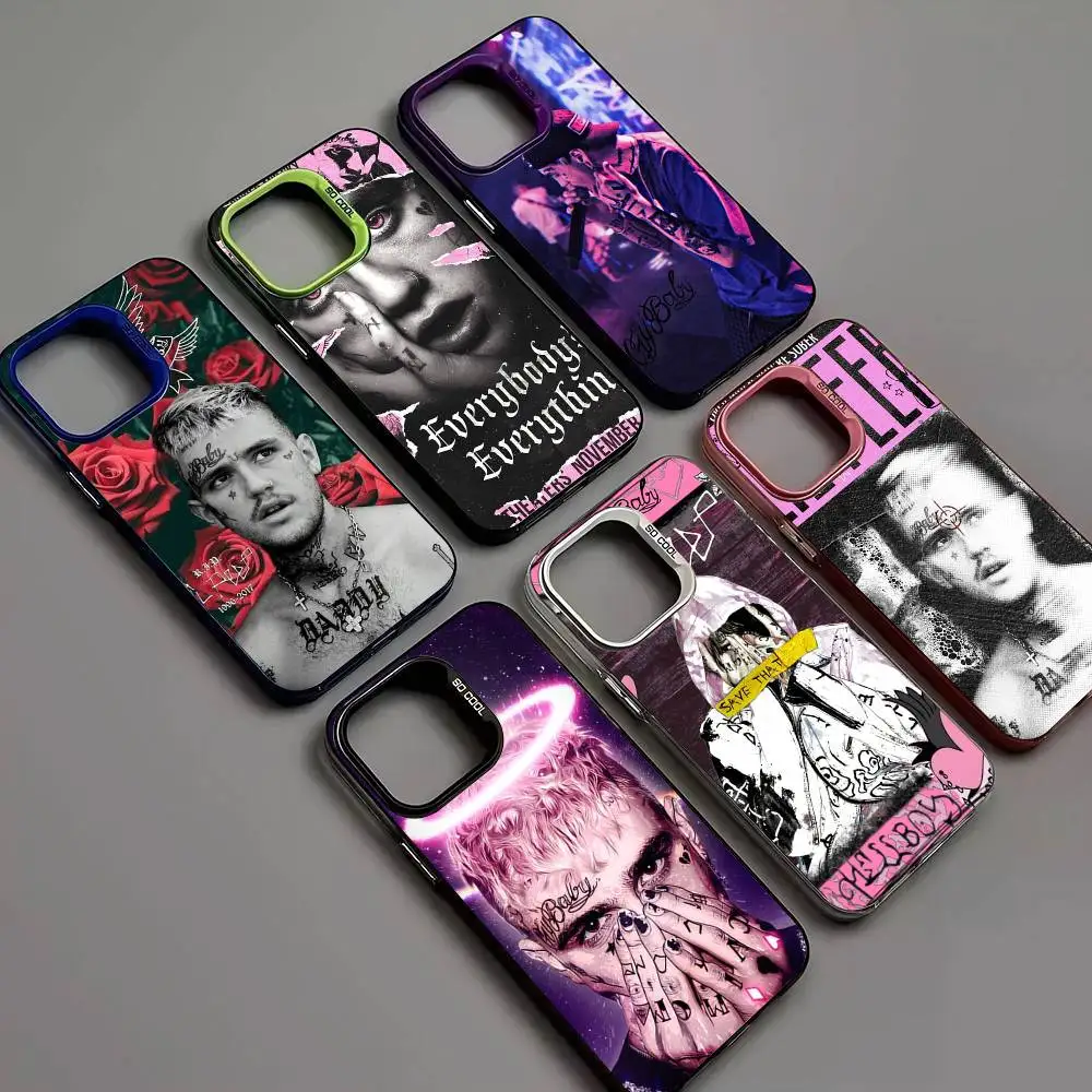 Emo Rapper Lil Peep Phone Case For IPhone 17 16 15 14 11 12 13 Pro Max Plus Pro Colored Silver Cover