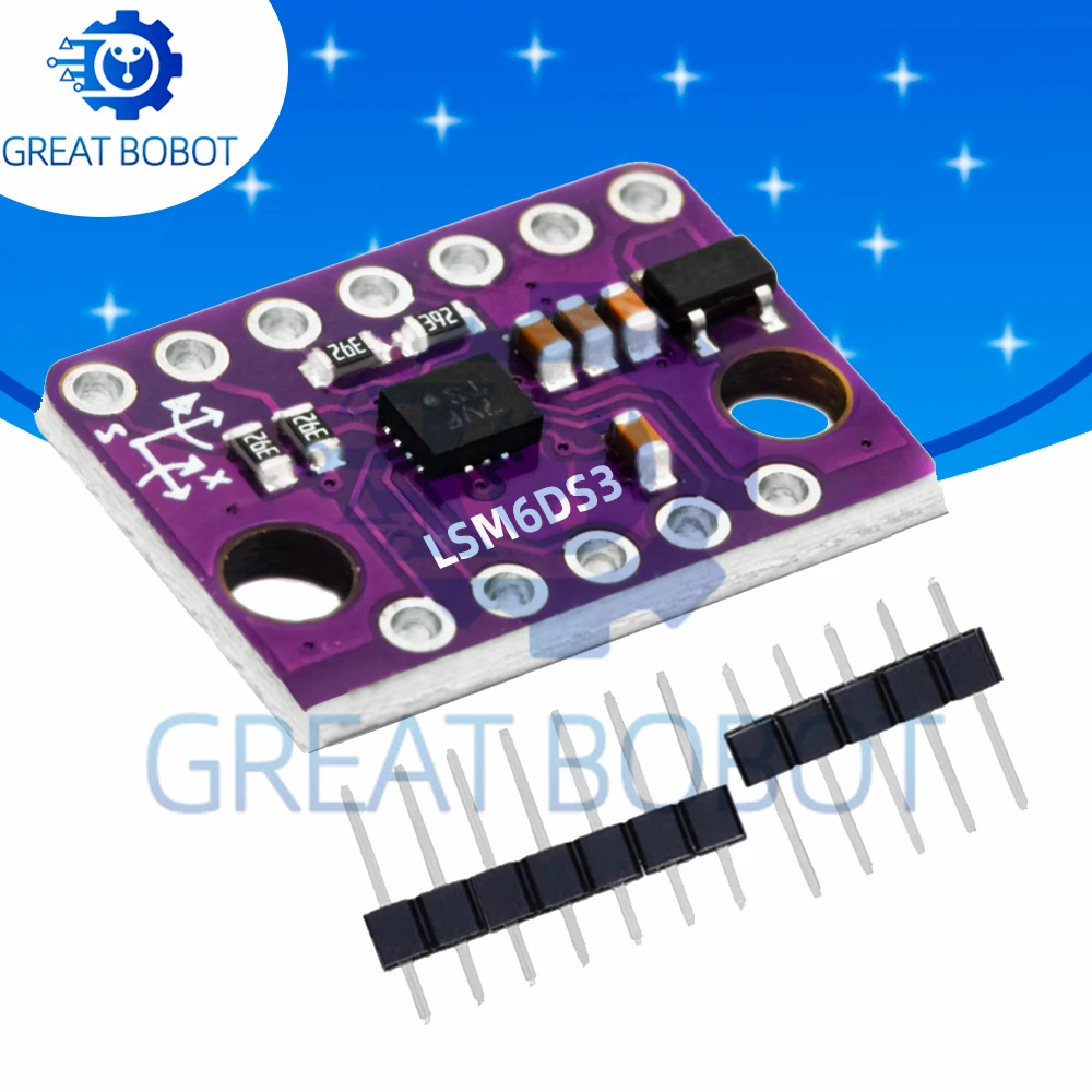 GY-LSM6DS3 Breakout Board: 3-Axis Accelerometer, Gyroscope & Embedded Temp Sensor – SPI/I2C Interfaces