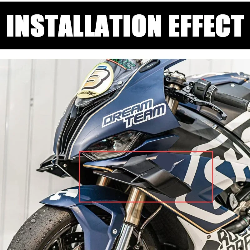 Motorcycle Fixed Wing For BMW S1000RR 2019 2020 2021 2022 2023 Front Side Downforce Naked Spoilers Aerodynamic Side Wing Parts