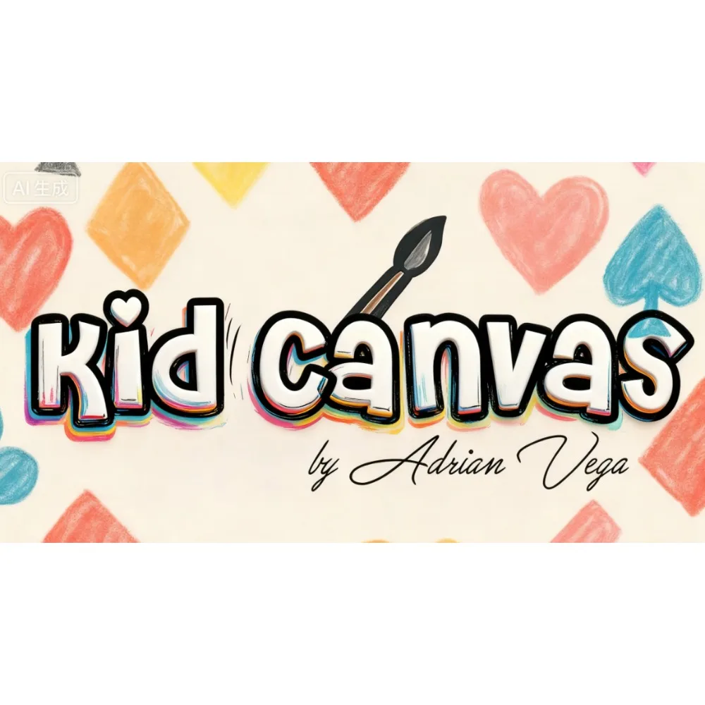 Kid Canvas Magic Trick by Adrian Vega Blank Cards Turn into Signed Cards, Visual Card Illusion for Kids, Beginner Magic