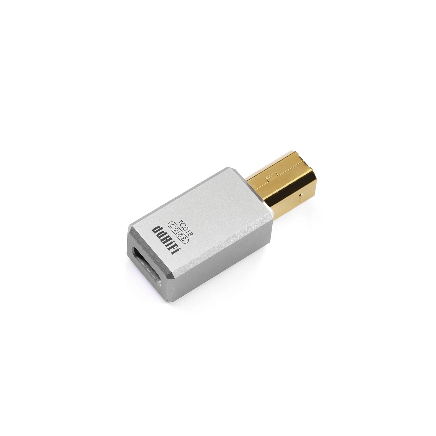 DDHiFi TC01B / TC01BF HiFi Quality USB-B to USB-C Adapter Converter with CNC Machined Unibody and Gold-Plated Connectors