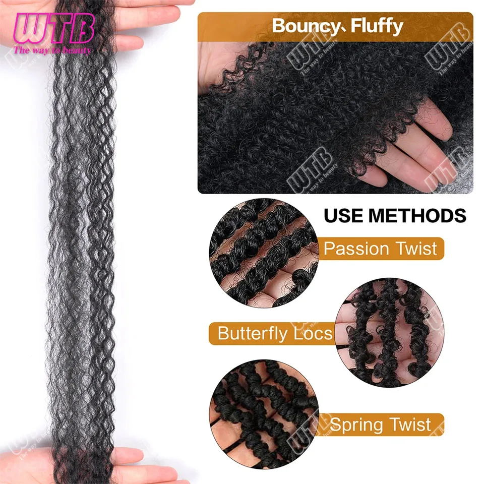 كروشيه اصطناعي جديلة الشعر غريب مجعد تجديل ضفائر شعر الأفرو تويست الشعر السائبة ملحقات الشعر لاستخدام المرأة #5