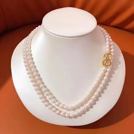 

925 silver natural freshwater Akoya 6-7mm pearl necklace jewelry