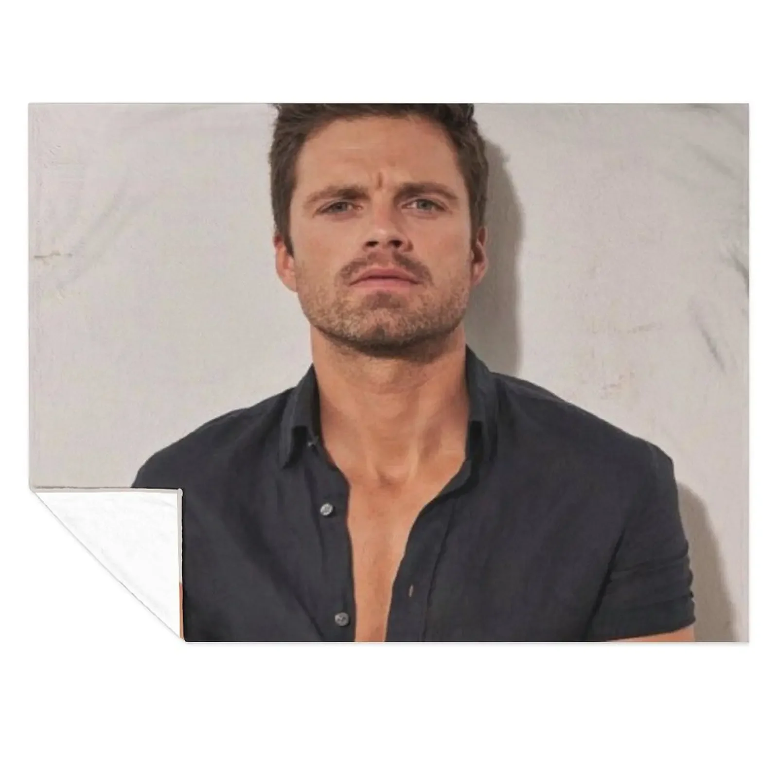 

Stan in black shirt Throw Blanket Hair Soft Beds Sofa Luxury Designer Blankets