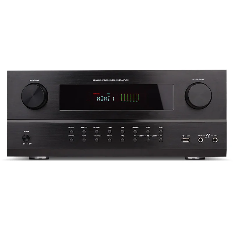 

HyperSound High Power HD Home Theater 5.1CH Amplifier AV Receiver Supports RAW Decoding BT USB AUX 220V AM FM
