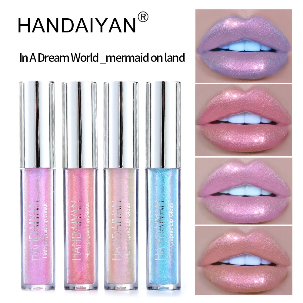 

Liquid Crystal Glow Lip Gloss Laser Holographic Lip Tattoo Lipstick Long lasting Moisturizing Pearlescent Bright Polarized Lip