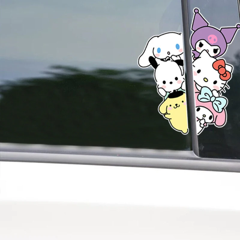 Sanrio Kawaii Stickers Cinnamoroll Car Scratch Decorative Stickers Body Beautification Stickers Children\'s Toys Birthday Gift