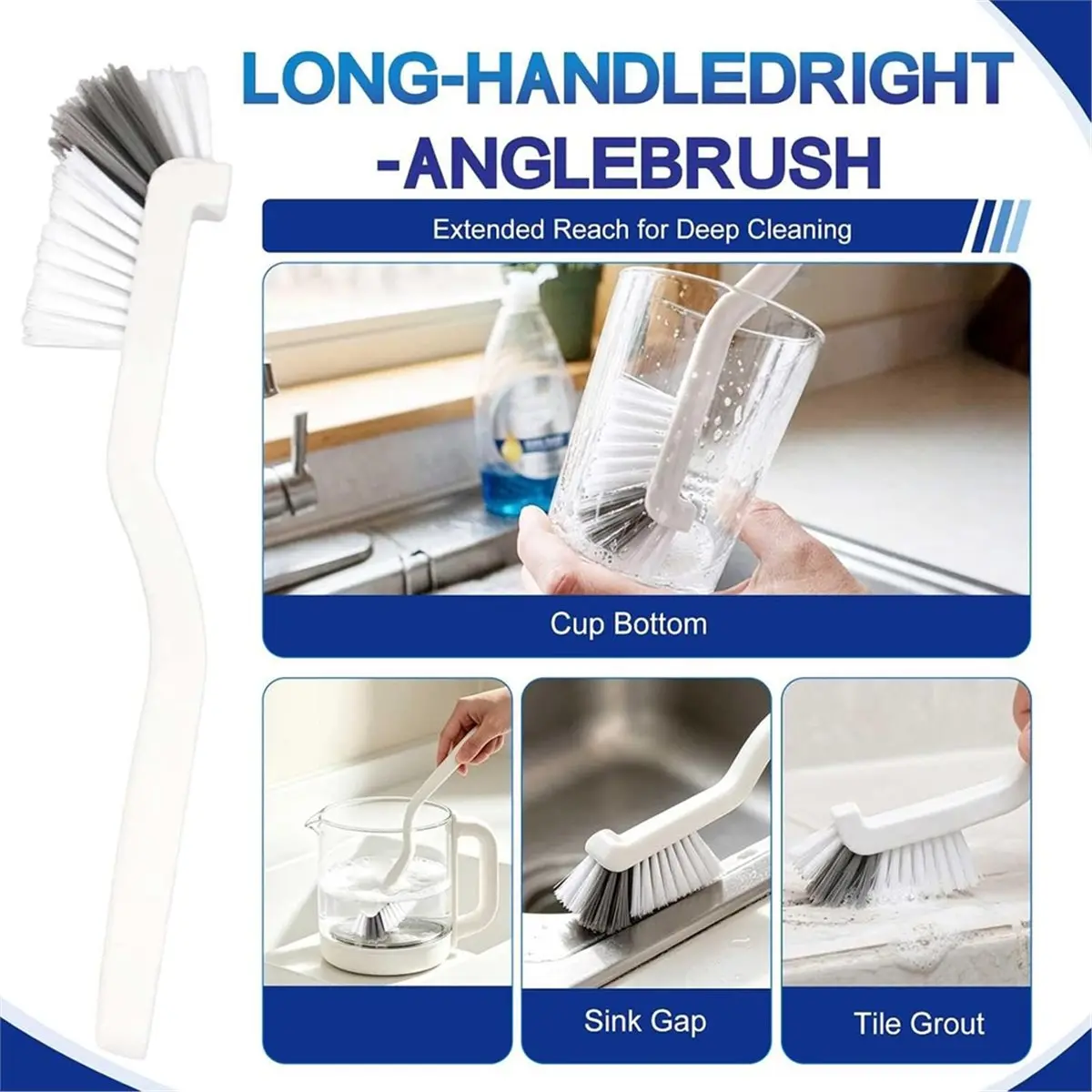 9pcs Crevice Cleaning Brush Set, Hard Bristle Scrub Brushes Tool Kit Multi-Purpose Deep Cleaning Supplies
