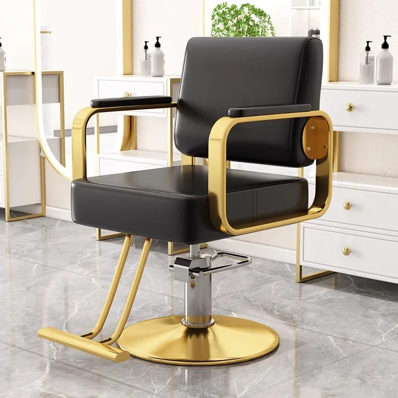 

Hairdressing Barber Chair Beauty Tattoo Trolley Hair Salon Gold Reception Barber Chair Swivel Chaise Coiffeuse Barber Accesories