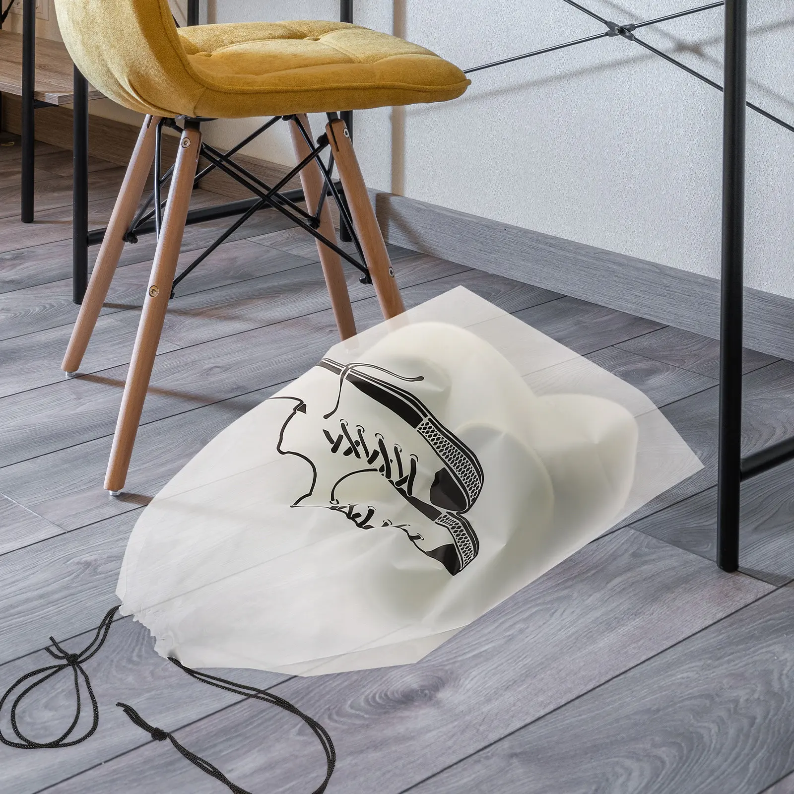 5 Pcs Shoe Bags Portable Travel Packing for Clear Plastic Drawstring Travelling White Storage Traveling